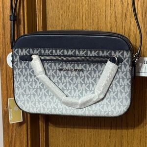Michael Kors Monogram navy white  Crossbody